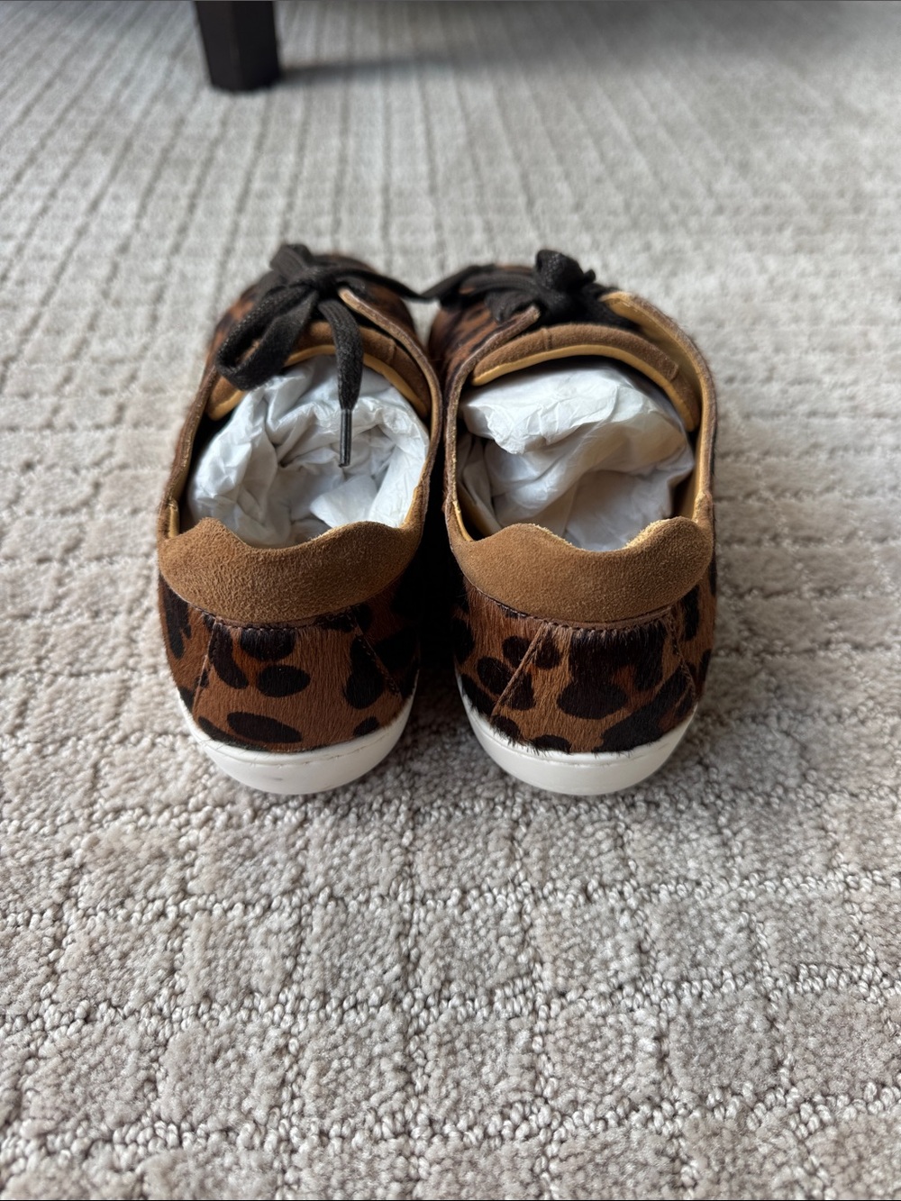 SEZANE Leopard Print Women's pony hair Sneakers - brand new 37 - Picture 3 of 5